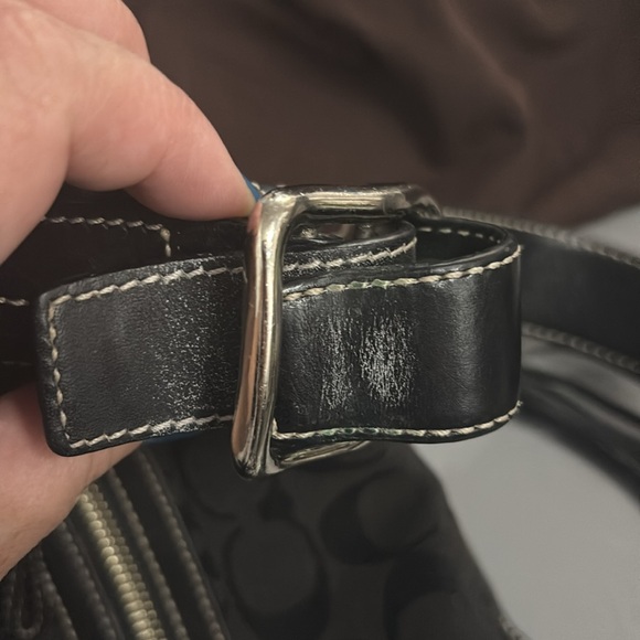 Vintage Y2K Coach Black Signature Shoulder Bag - Picture 9 of 9